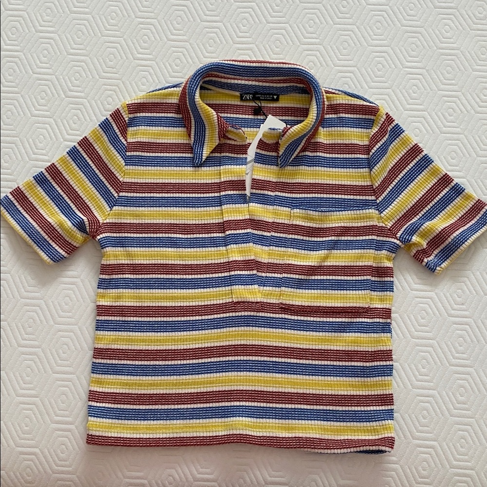 Zara Retro Striped Polo